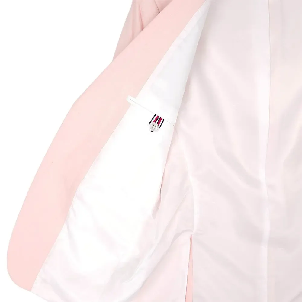 Tommy Hilfiger Mens Modern Fit Sport Coat 38S Pink Solid Linen Cotton Blend NWT